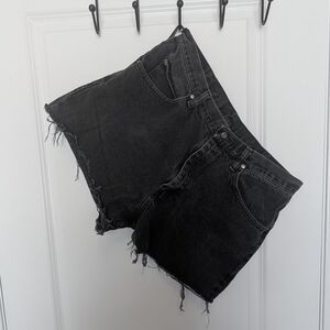Vintage Wrangler Black High-Rise Cutoff Denim Shorts